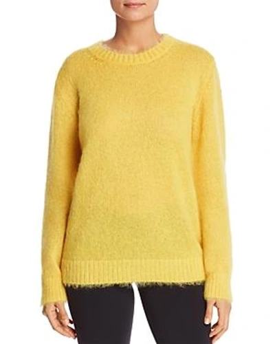 Shop Moncler Crewneck Sweater In Yellow