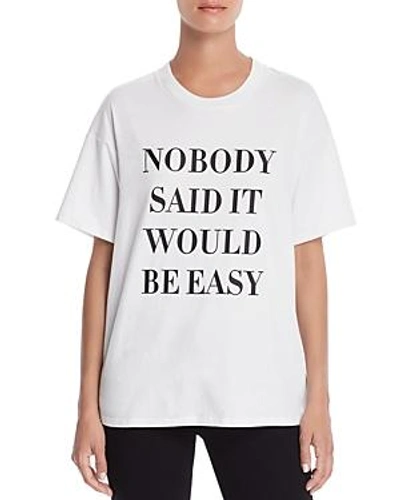 Shop Nobody Easy Organic-cotton Graphic Tee In White