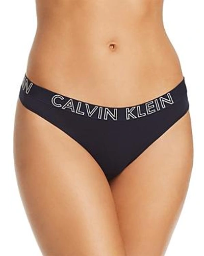 Shop Calvin Klein Ultimate Cotton Thong In Shoreline Blue