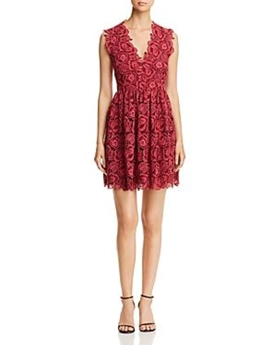Shop Kate Spade New York Floral Lace Dress In Begonia Bloom/deep Russet