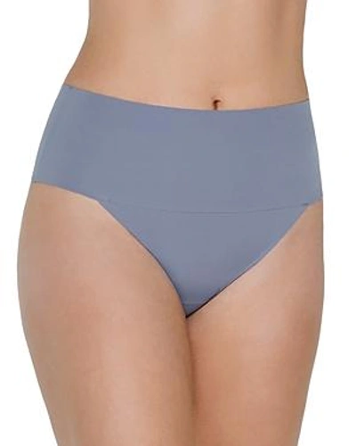 Shop Spanx Undie-tectable Thong In Fog Gray
