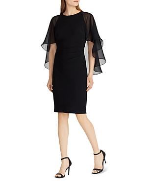 ralph lauren black cape dress