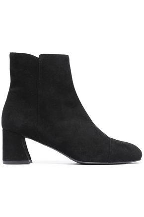 ladies black suede ankle boots