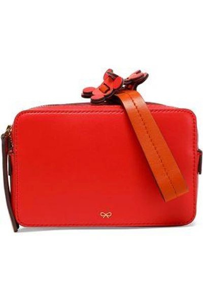 Shop Anya Hindmarch Woman Stack Color-block Leather Clutch Red