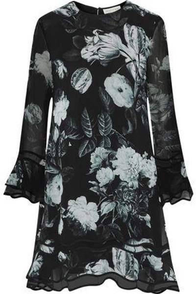 Shop Sachin & Babi Woman Lizette Floral-print Georgette Dress Black