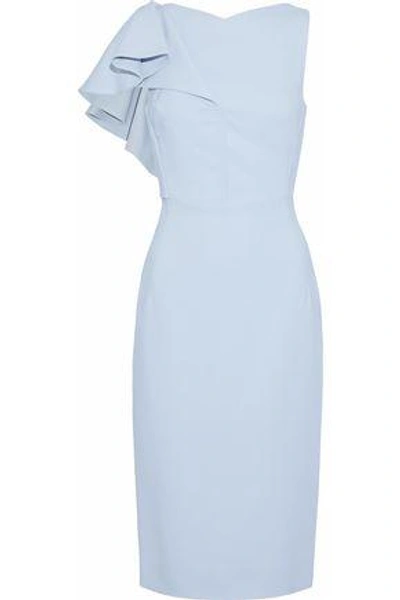 Shop Antonio Berardi Woman Ruffled Cady Dress Sky Blue