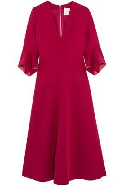 Shop Roksanda Woman Linaria Crepe Midi Dress Crimson