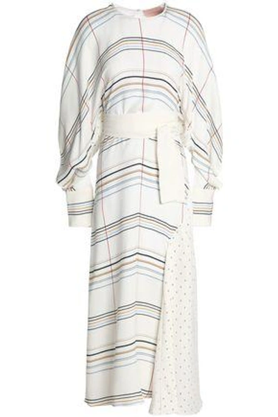 Shop Roksanda Woman Printed Silk Midi Dress Ivory