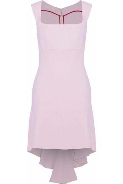 Shop Antonio Berardi Asymmetric Crepe Mini Dress In Baby Pink