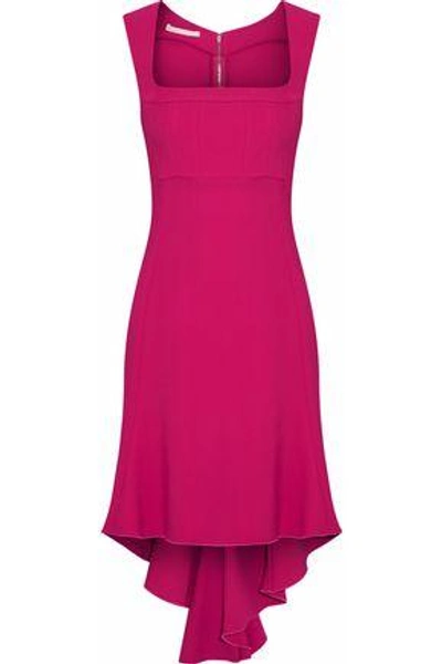 Shop Antonio Berardi Asymmetric Cady Mini Dress In Fuchsia