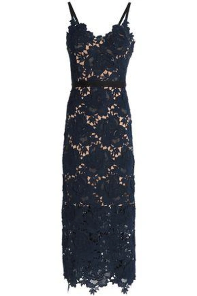Shop Catherine Deane Guipure Lace Gown In Navy