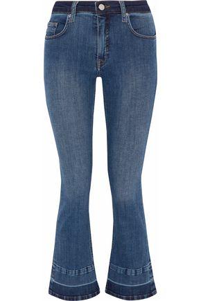 faded flare jeans