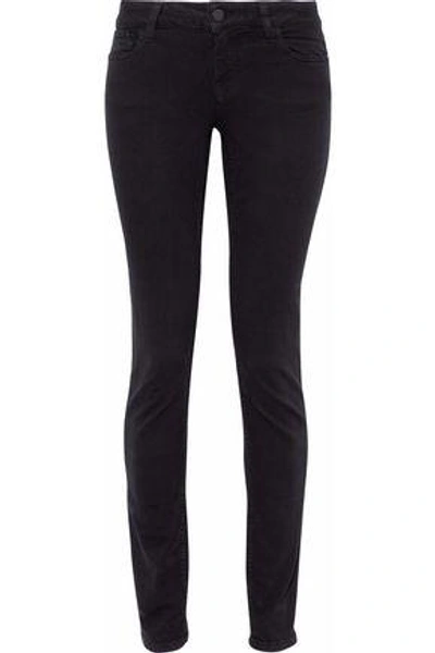 Shop Alice And Olivia Woman Jane Mid-rise Skinny Jeans Black
