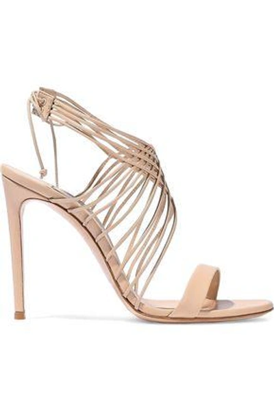 Shop Casadei Evening Strap-detailed Leather Sandals In Pastel Pink