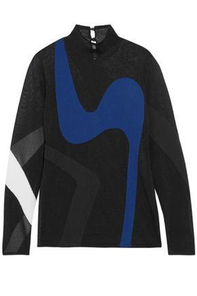 Shop Proenza Schouler Woman Intarsia-knit Sweater Black