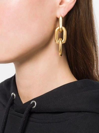 Shop Ambush Chain Link Earrings In Metallic