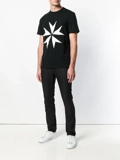 Shop Neil Barrett Slim Fit Jeans In Black