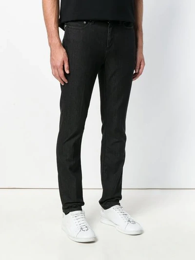 Shop Neil Barrett Slim Fit Jeans In Black