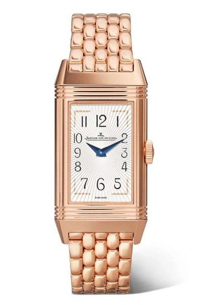 Shop Jaeger-lecoultre Reverso One Duetto Moon 20mm Rose Gold And Diamond Watch