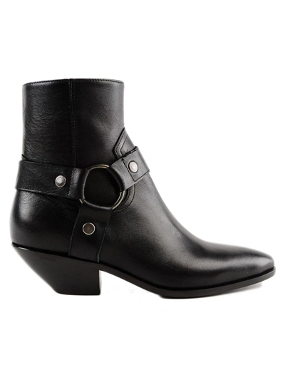 Shop Saint Laurent Zipped Ankle Boots In Black