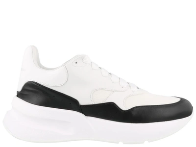 Shop Alexander Mcqueen Runner Oversize Sneakers In White/ Black