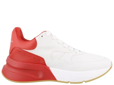 Shop Alexander Mcqueen Runner Oversize Sneakers In White Red