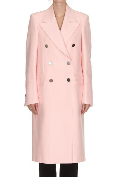 Shop Calvin Klein Double Breasted Coat In Cherry Blossom