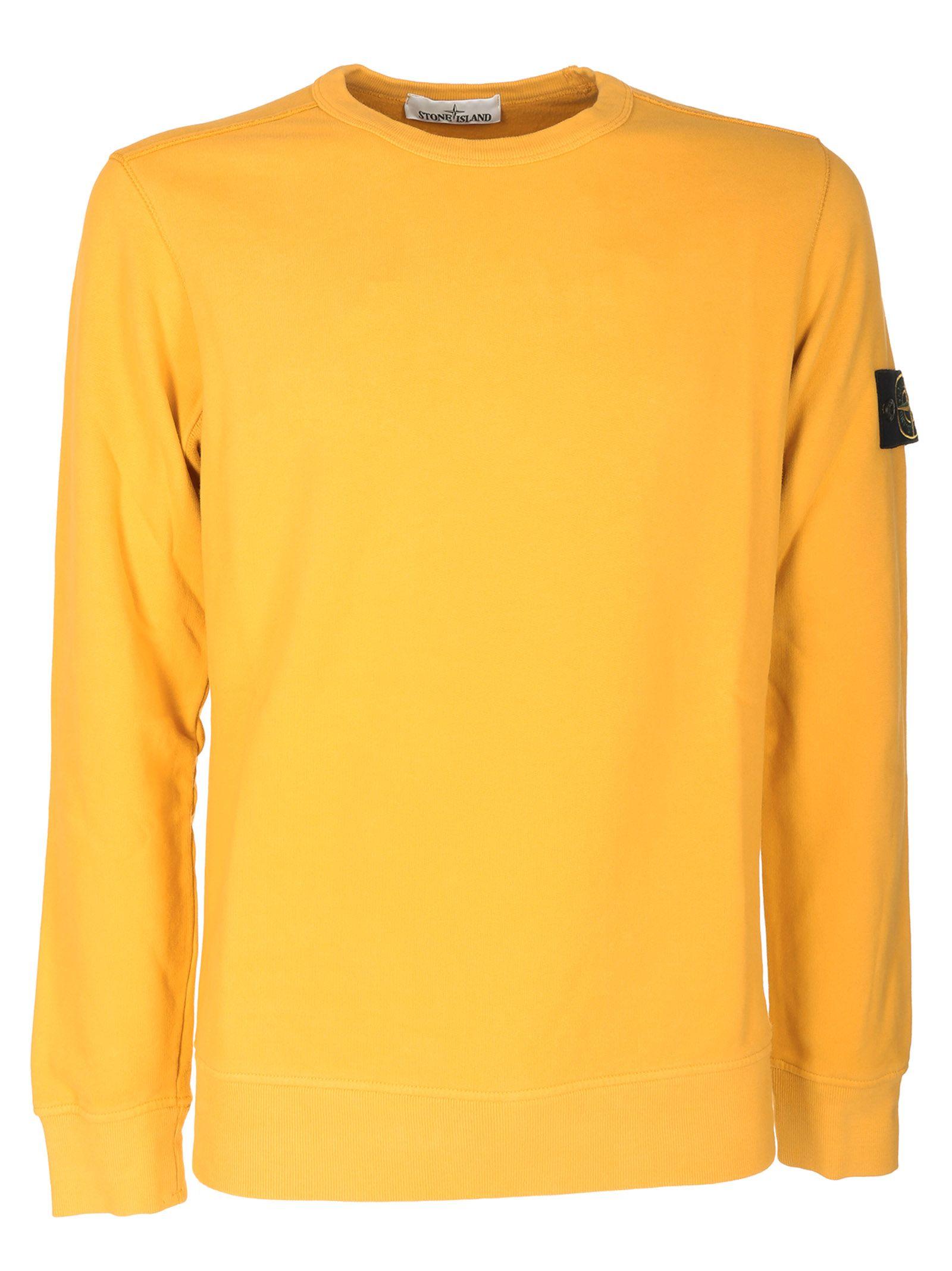 stone island logo patch sweatshirt