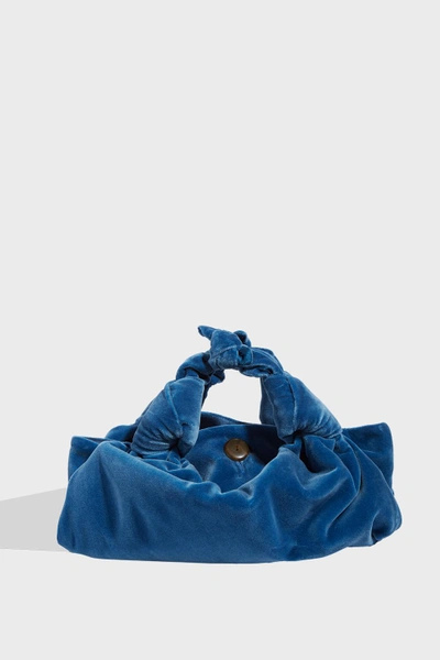 Shop The Row Ascot Velvet Tote In Blue