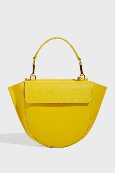 Shop Wandler Hortensia Mini Leather Shoulder Bag In Yellow
