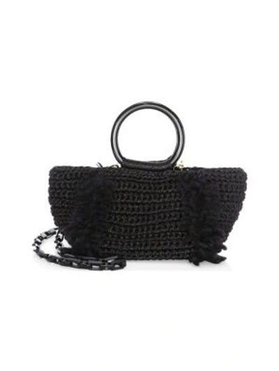 Shop Carolina Santo Domingo Women's Crochet Satchel In Black