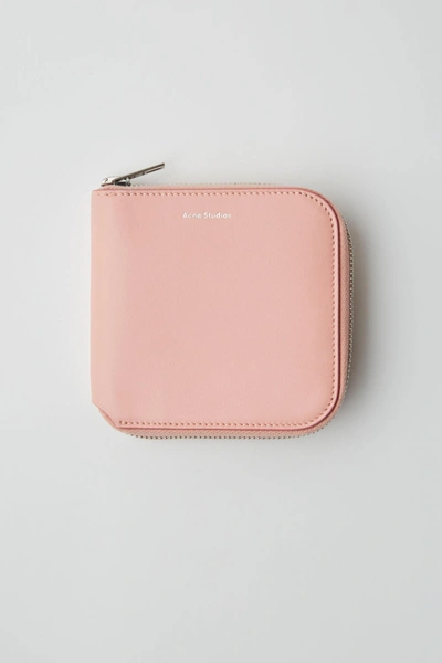Shop Acne Studios Zippered Wallet Powder Pink