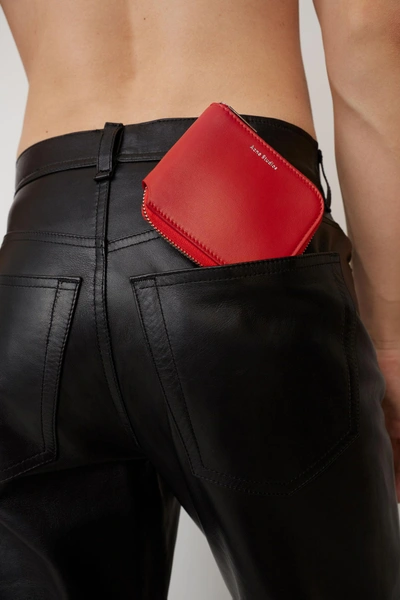 Shop Acne Studios Compact Wallet Sharp Red
