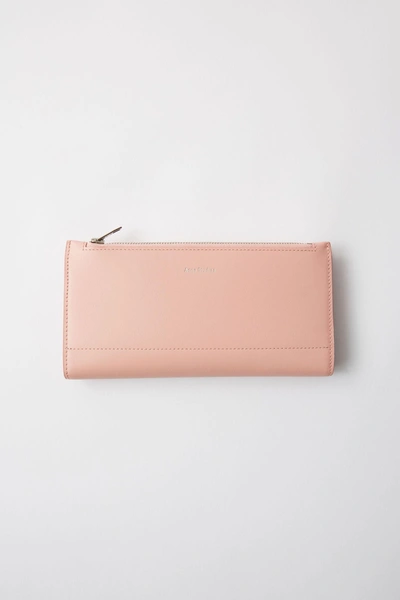 Shop Acne Studios Continental Fold Wallet Powder Pink