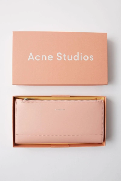 Shop Acne Studios Continental Fold Wallet Powder Pink