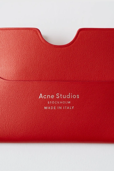 Shop Acne Studios Compact Card Holder Sharp Red