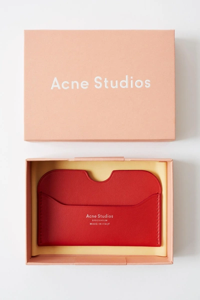 Shop Acne Studios Compact Card Holder Sharp Red