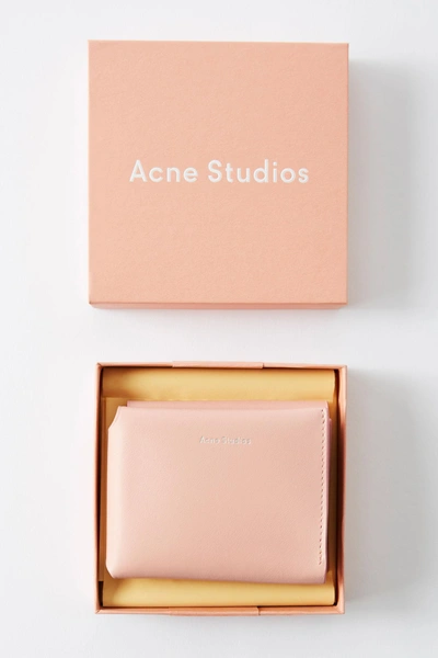 Shop Acne Studios Fold Wallet Powder Pink