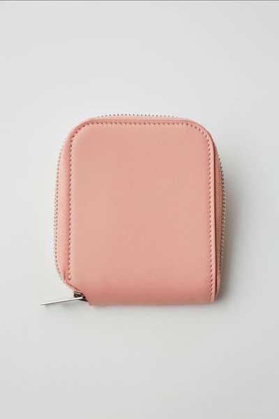 Shop Acne Studios Compact Wallet Powder Pink