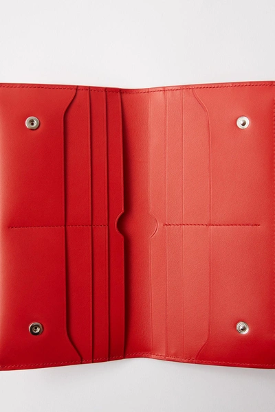 Shop Acne Studios Continental Fold Wallet Sharp Red