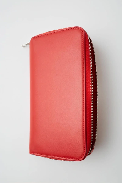 Shop Acne Studios Continental Wallet Sharp Red