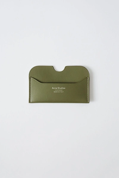 Shop Acne Studios Compact Card Holder Dark Green