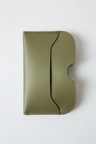 Shop Acne Studios Compact Card Holder Dark Green