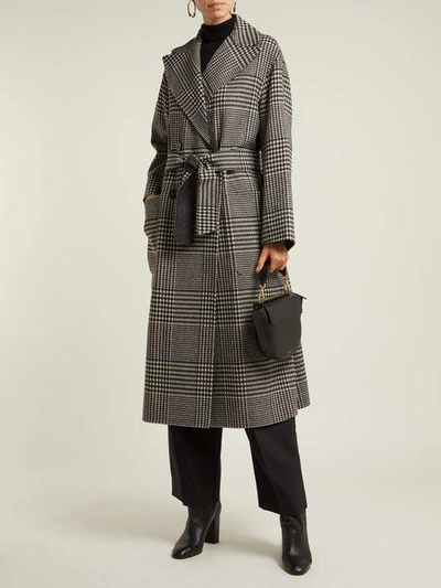 Weekend Max Mara Faro Plaid Double-breasted Coat In Grey | ModeSens