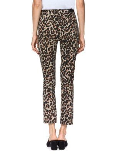 Shop Paige Hoxton High-rise Ankle Straight Jeans In Sahara Leopard