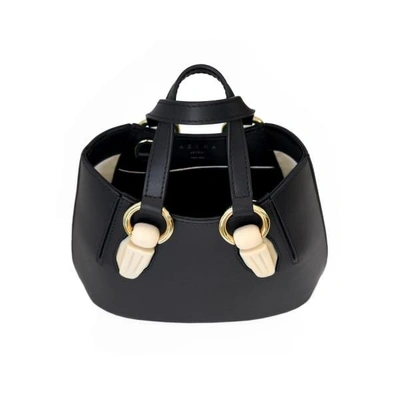 Shop Aevha London Mini Garnet Tote In Black With Resin Hardware