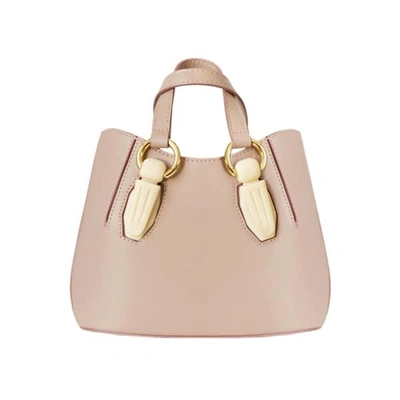 Shop Aevha London Mini Garnet Tote In Taupe With Resin Hardware