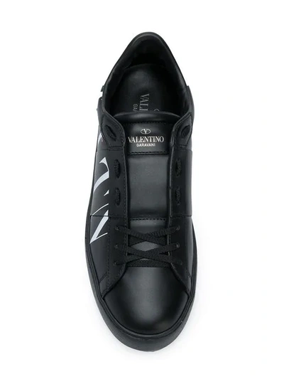 Shop Valentino Rockstud Vltn Open Sneakers In Black