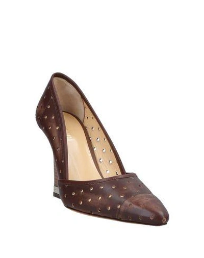 Shop A.testoni Pumps In Dark Brown