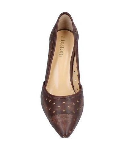 Shop A.testoni Pumps In Dark Brown